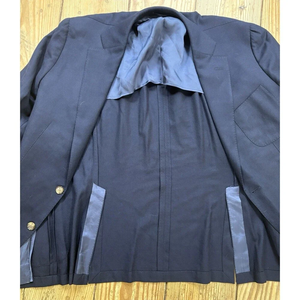 Suitsupply Hudson HL Int Super 130’s Wool Navy Blazer Sport coat Men’s Size 44S